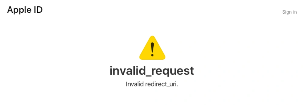 invalid request